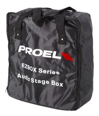 PROEL EZBOX1204 Szerelt stage box, 12 IN, 4 OUT, 15 m hosszú kábel, rátekerhető dob