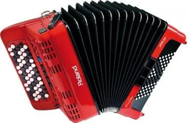 Roland FR-1XB RD digitális tangóharmonika beépített hangszóróval gombos - piros