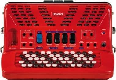 Roland FR-1XB RD digitális tangóharmonika beépített hangszóróval gombos - piros
