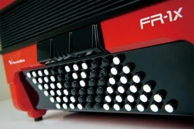 Roland FR-1XB RD digitális tangóharmonika beépített hangszóróval gombos - piros