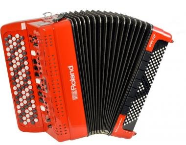 Roland digitální harmonika, vestavěný reproduktor, červená