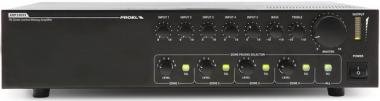 Proel Rackový mixážní zesilovač, 4 mic vstupy, 4 zóny, 240W, 25/70/100V