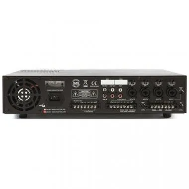 PROEL PA AMP240V4 Installációs rack keverő-erősítő, 4 mic in, 4 zóna keverő, 240W, 4Ω, 25/70/100V