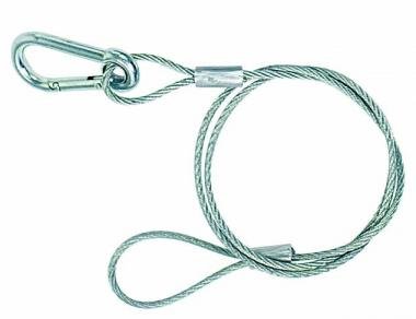 PROEL Truss bezpečnostní drát s okem a svorkou, pozinkovaná nerezová ocel, d: 850 mm