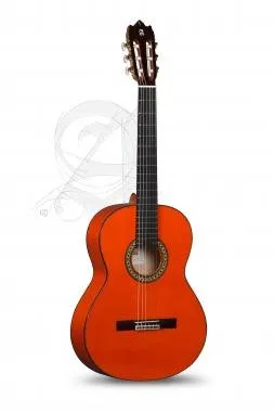 Alhambra ALH-4F PickguardAlhambra Gitár Tömör lucfenyő, fügefa, ébenfa fogólap, orange lakk, átlátsz