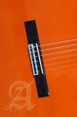 Alhambra ALH-4F PickguardAlhambra Gitár Tömör lucfenyő, fügefa, ébenfa fogólap, orange lakk, átlátsz