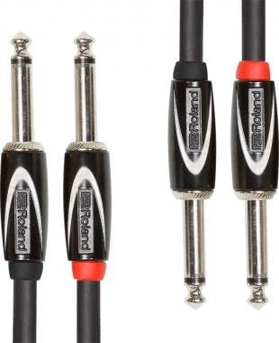 Roland kabel 1m, DUAL 6,3mm TR jack-DUAL 6,3mm TR jack