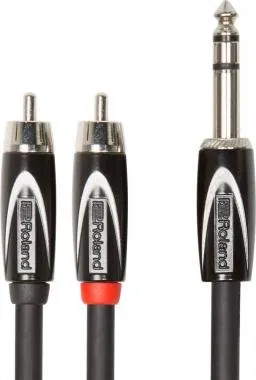 Roland RCC-5-TR2R 5ft / 1.5m Interconnect kábel 6,3mm TRS jack-2RCA Y-kábel