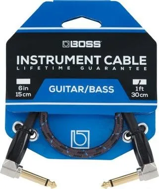 BOSS BIC-1AA 1ft / 30cm jack-jack kábel pipa-pipa TR 6,3mm