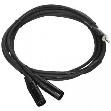 Roland kabel 3,5mm TRS jack-DUAL XLR(PAPA) Y-kabel, 3m