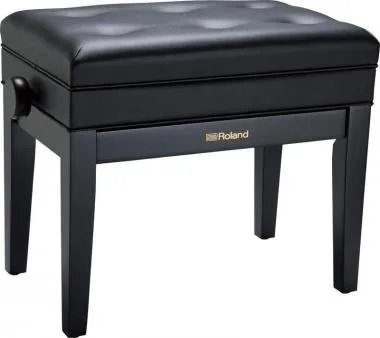 Roland RPB-400BK zongora pad állítható magasságú vinyl tetővel tároló rekesszel - szatén fekete
