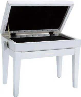 Roland RPB-400WH zongora pad állítható magasságú vinyl tetővel tároló rekesszel - szatén fehér