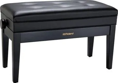 Roland RPB-D400BK kétszemélyes zongora pad állítható vinyl tetővel tároló rekesszel - szatén fekete