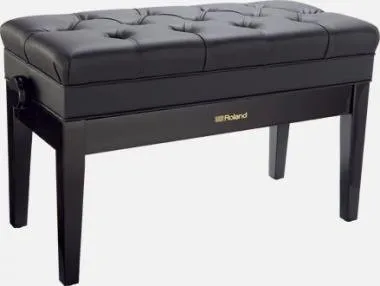Roland RPB-D500PE kétszemélyes zongora pad állítható vinyl tetővel tároló rekesszel - fényes fekete