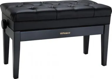 Roland RPB-D500BK kétszemélyes zongora pad állítható vinyl tetővel tároló rekesszel - szatén fekete