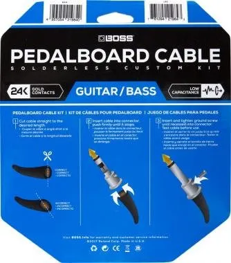BOSS BCK-12 pedáltartó pedál board kábelkészlet 12 connectors 12ft / 3.6m kábel