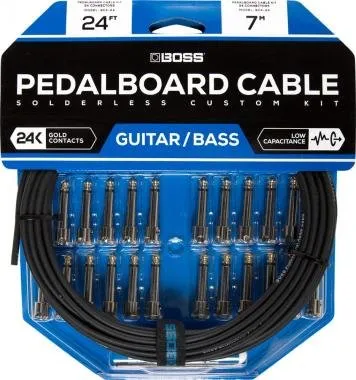 BOSS BCK-24 pedáltartó pedál board kábelkészlet 24 connectors 24ft / 7.3m kábel