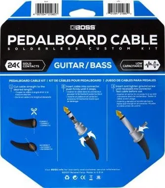 BOSS BCK-24 pedáltartó pedál board kábelkészlet 24 connectors 24ft / 7.3m kábel