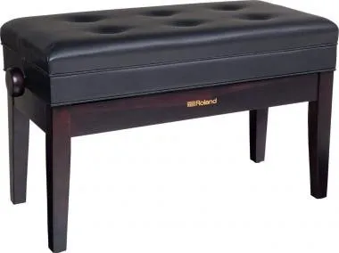 Roland RPB-D400RW kétszemélyes zongora pad állítható vinyl tetővel tároló rekesszel - szatén rózsafa