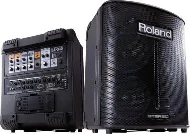 Roland BA-330 sztereó erősítő elemmel is működik 30W 4X6,5