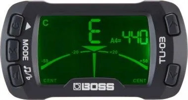BOSS TU-03 csíptetős kromatikus hangoló és metronóm