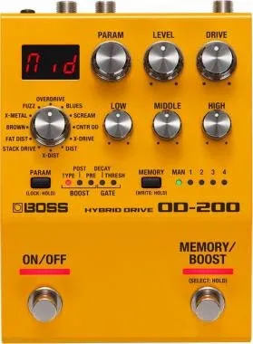 BOSS OD-200 Hybrid Drive Dual effekt pedál