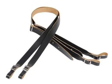 Levy's M18-BLK Gitárpántok (2db), bőr, 5cm széles, 130cm hosszú, fekete
