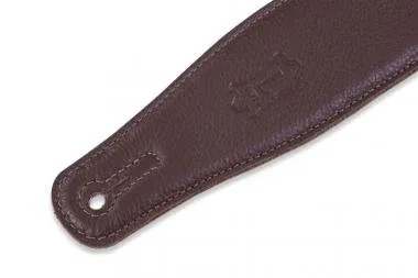 Levy's M26GF-BRN Gitárpánt, párnázott, puhított bőr, 6cm széles, 94-130cm hoszzú, barna