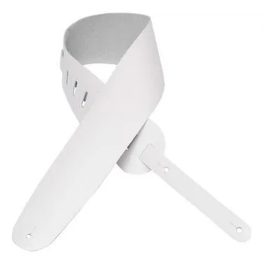 Levy's M4-WHT Basszusgitár pánt, bőr, 9cm széles, 91-132cm hosszú, fehér