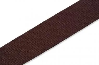 Levy's MC8-BRN Gitárpánt, pamut, bőr végekkel, 5cm széles, 147cm hosszú, barna