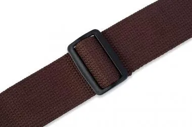 Levy's MC8-BRN Gitárpánt, pamut, bőr végekkel, 5cm széles, 147cm hosszú, barna