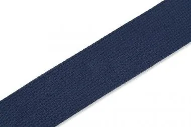 Levy's MC8-NAV Gitárpánt, bőr végekkel, pamut, 5cm széles, 147cm hosszú, tengerkék