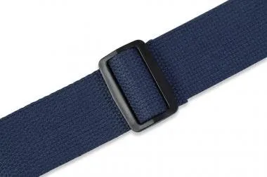 Levy's MC8-NAV Gitárpánt, bőr végekkel, pamut, 5cm széles, 147cm hosszú, tengerkék