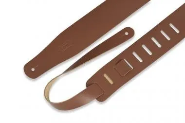 Levy's M26-WAL Gitárpánt, bőr, 6cm széles, 96-130cm hosszú, diószín