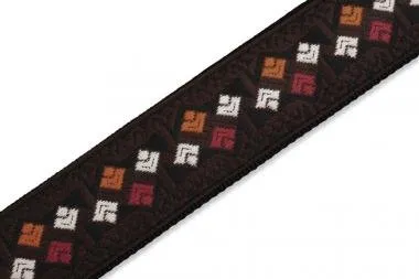Levy's M8HT-15 Gitárpánt, szőtt, polipropilén hátoldal, 5cm széles, 160cm hosszú, mintás