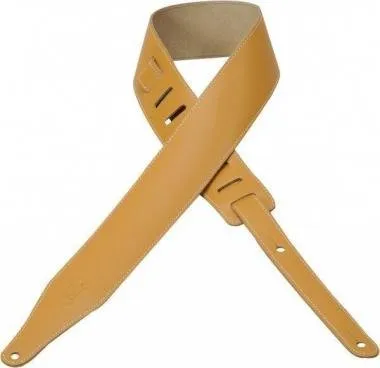 Levy's DM17-TAN Gitárpánt, Szegélyezett, Bőr, 6cm széles, 140cm hosszú, bőrszín