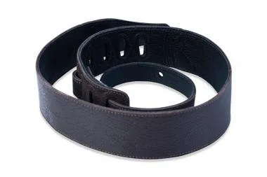 Levy's M26BL-DBR Gitárpánt, puhított bőr, 6cm széles, 104-140cm hoszzú, sötét barna