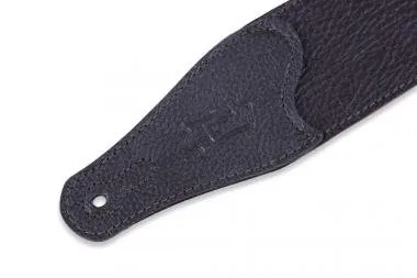 Levy's M26BL-DBR Gitárpánt, puhított bőr, 6cm széles, 104-140cm hoszzú, sötét barna
