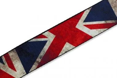 Levy's MDP-UK Gitárpánt, szublimálva nyomtatott, poliészter, 5cm széles, 165cm hosszú, koptatott zás