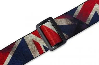 Levy's MDP-UK Gitárpánt, szublimálva nyomtatott, poliészter, 5cm széles, 165cm hosszú, koptatott zás