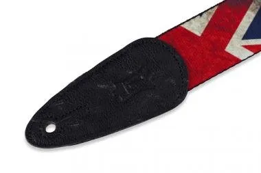 Levy's MDP-UK Gitárpánt, szublimálva nyomtatott, poliészter, 5cm széles, 165cm hosszú, koptatott zás