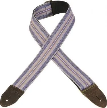 Levy's M8HTV-23 Gitárpánt, szőtt, bőr hátoldal, 5cm széles, 142cm hosszú, mintás