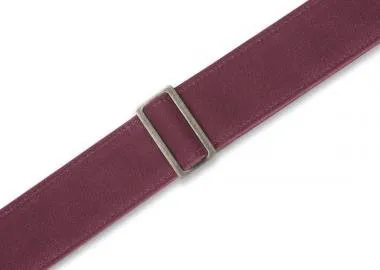 Levy's M7WC-BRG Gitárpánt, viaszolt textil, 5cm széles, 91-152cm hosszú, burgundi vörös