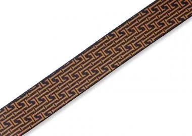 Levy's MPLL-004 Gitárpánt, Levys mintás, poliészter bőr végekkel, és fekete műbőr oldalakkal, 5cm