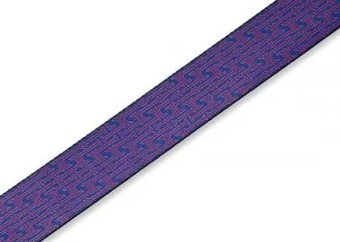 Levy's MPLL-005 Gitárpánt, Levys mintás, poliészter bőr végekkel, és fekete műbőr oldalakkal, 5cm