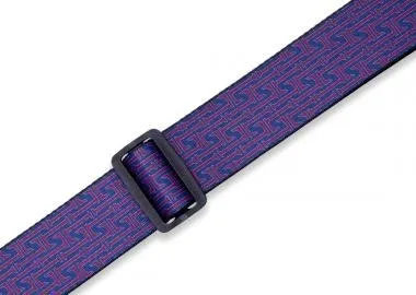 Levy's MPLL-005 Gitárpánt, Levys mintás, poliészter bőr végekkel, és fekete műbőr oldalakkal, 5cm