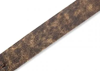Levy's MG317BOG-BRN Gitárpánt, koptatott bőr, 6cm széles, 152cm hosszú, barna