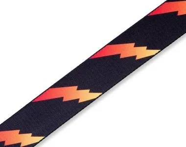 Levy's MPRB2-002 Gitárpánt, Levys mintás, poliészter bőr hátlappal, fekete műbőr oldalakkal, 5cm