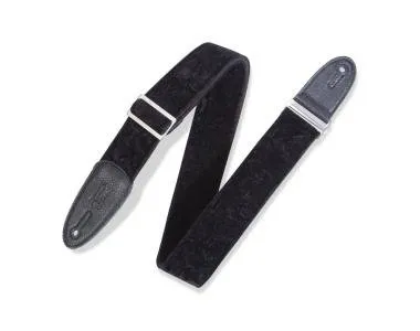 Levy's M7VC-BLK Gitárpánt, bársony, 5cm széles, 91-152cm hosszú, fekete