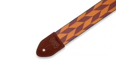 Levy's MPF2-004 Gitárpánt, nyomtatott, poliészter bőr végekkel, fekete műanyag oldalakkal,